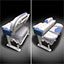 Leaning Post with Reversible Backrest, 2 Rod Holders and Arm Rest - White Powder Coated