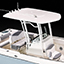 Standard Hard Top Complete and Leaning Post (Powder Coated - White)