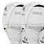Twin Yamaha Four Stroke F150XSA2 White 25" 150HP with Electro Hydraulic Steering