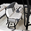 Leaning Post with Backrest, 4 Rod Holders, Dual Flip Up Bolsters and Cooler - Black
