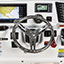 Stainless Steel Steering Wheel with Soft Grip and Control Knob