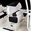 Leaning Post with Dual Flip Up Bolsters - White Powder Coated