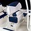 Leaning Post with Dual Flip Up Bolsters - White Powder Coated