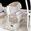 Leaning Post with Dual Flip Up Bolsters - White Powder Coated